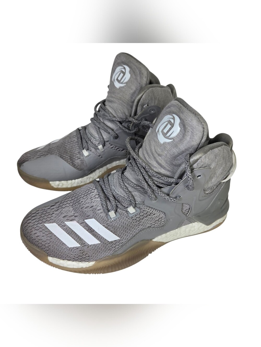 adidas Gray Athletic Basketball Shoes. Size 8